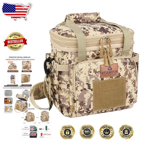 Military Style Expandable Lunch Bag - Insulated 15L Cooler for Camping & Hiking