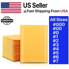 50/100/200/500 Kraft Bubble Mailers Padded Envelope Shipping Bags Seal Any Size