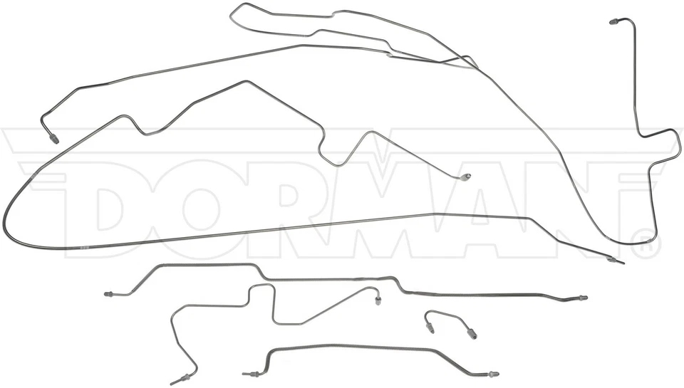 Комплект тормозной гидравлической магистрали Dorman 919-221 подходит для Jeep Wrangler 1997-2002 годов выпуска без АБС - Изображение 2 из 3