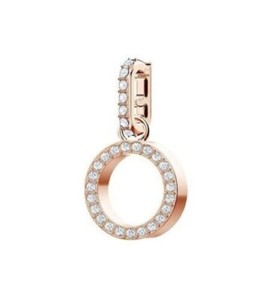 Authentic Genuine SWAROVSKI Charm Remix Letter "O" Rose Gold Plated 5437607
