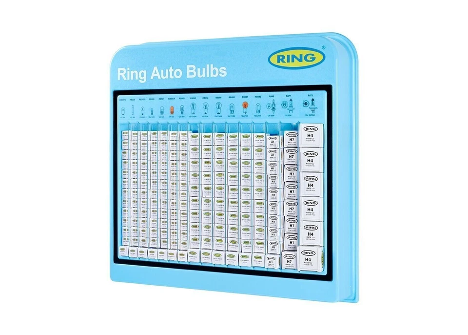 RING® 12V Bulb Display Stand Kit Rack H1 H3 H4 H7 55W - 175 Single Bulbs BU175 - Image 2 of 4