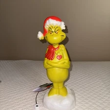 New Dr. Seuss Grinch Christmas Holiday Light-Up Blow Mold 14 In Tabletop
