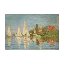 Claude Monet - Regatta at Argenteuil (1872) Hand-painted Oil Painting Wall Art