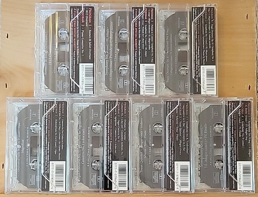 Best of the Great Composers # 1,2,3,6,7,8 And 11 [Seraphim Cassette] All Sealed  - Image 2 of 4