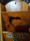Vtg Mid Century Mail & Keys Holder Hooks Wall Hanging Yellow Stone National Park — photo 4