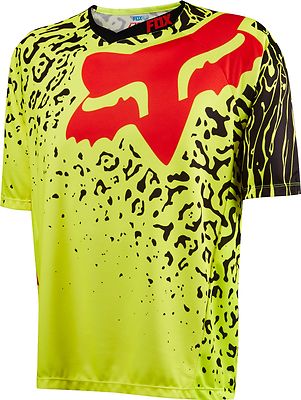 Fox Racing Demo Cauz Short Sleeve s/s Jersey Flo Yellow