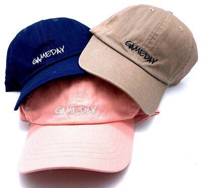Women's Game Day Baseball Cap Adjustable Sports Hat Soccer Baseball Football 