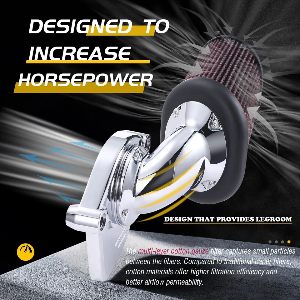 Heavy Breather Air Cleaner Intake Filter For harley touring Glide softail 17-22 - Image 4 of 4