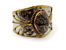 Dark Knight Armoury Rhodonite Medieval Cuff Adjustable Bracelet