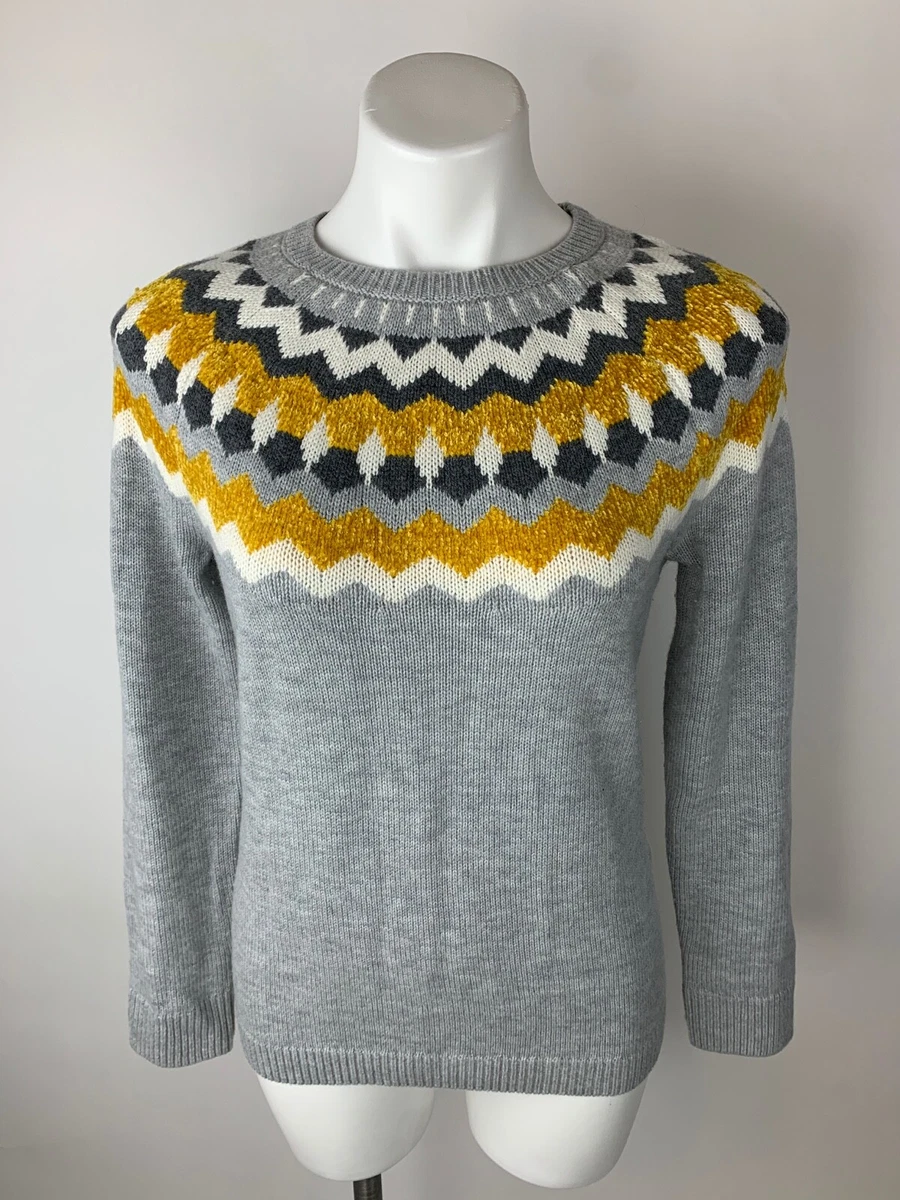 Gray and yellow clearance sweater