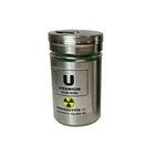 Uranium Stainless Steel Cylinder 3.2 inch Prop Replica Radioactive Nuclear Joke