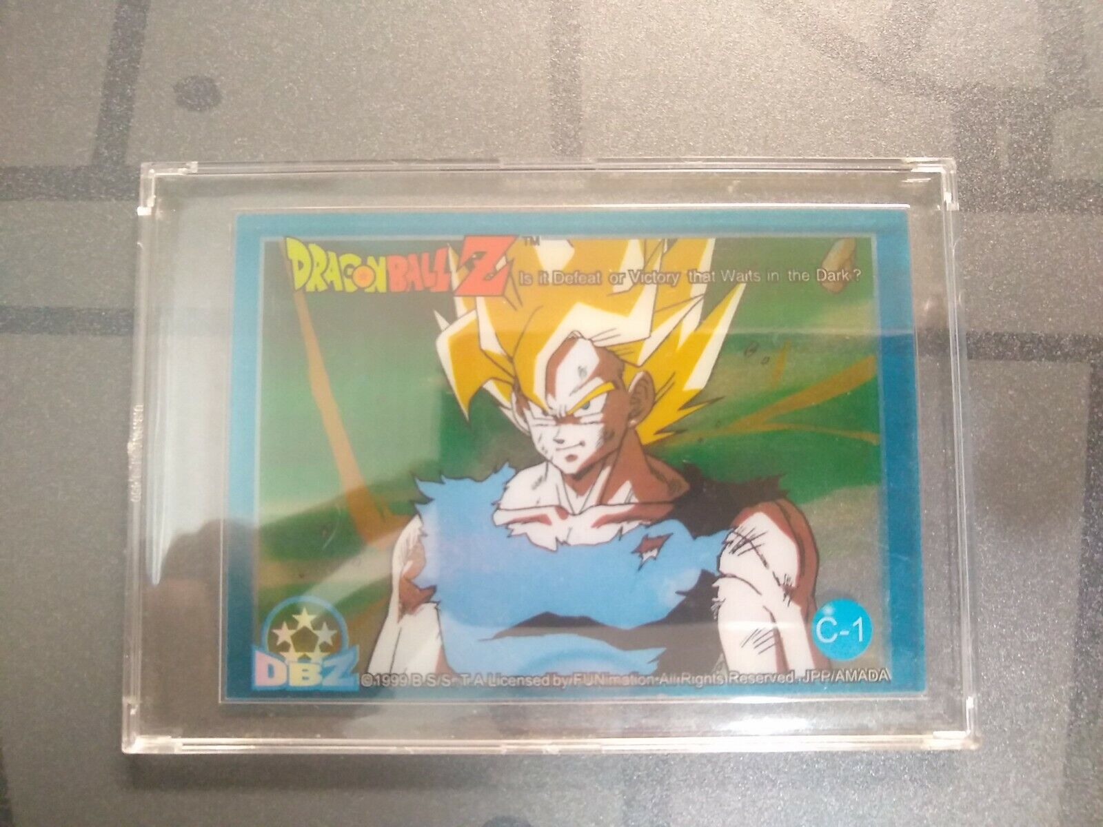 1999 Dragonball Z Clear Card C-1 Super Saiyan Goku JPP/AMADA Artbox Series 3
