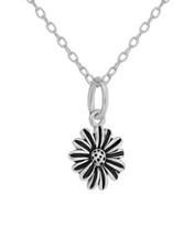 Primrose 925 Sterling Silver Daisy Flower Pendant Necklace 18  - NWT