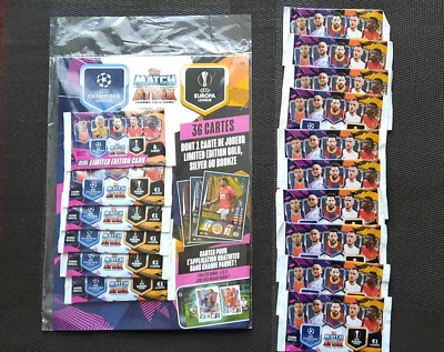 16 POCHETTES CARTES TOPPS MATCH ATTAX CHAMPI. LEAGUE 2020-21 DONT 1 EDITION LIM- - Photo 1/2