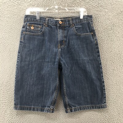 Epic Threads Straight Bermuda Shorts Womens 20 (actual 32x11.5) Blue Denim Zip