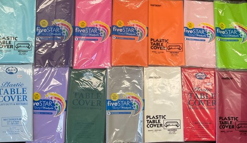 Plastic Table Cloth Rectangle Cove Birthday Party 137x274cm FREE DELIVERY - Picture 4 of 6