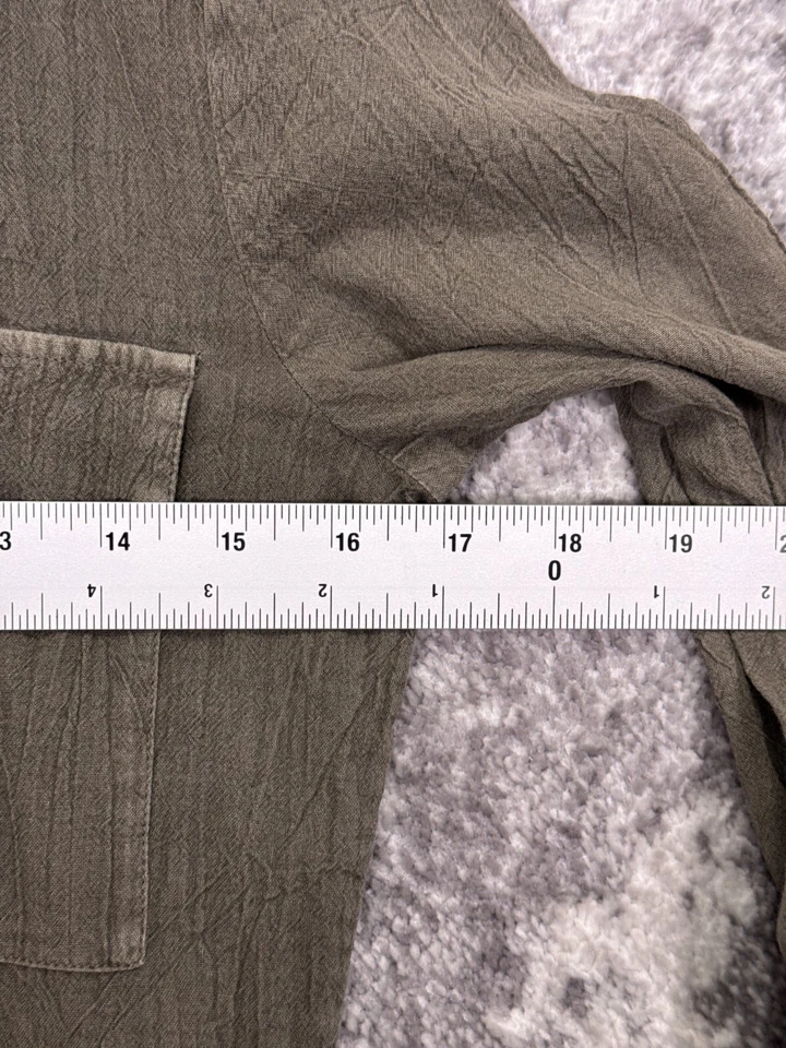 James Perse 连衣裙 0 / XS 女式绿色编织实用口袋衬衫风格 — 第 4/4 张图片