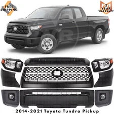 Front Bumper and Grille Assembly Kit For 2014-2021 Toyota Tundra Pickup