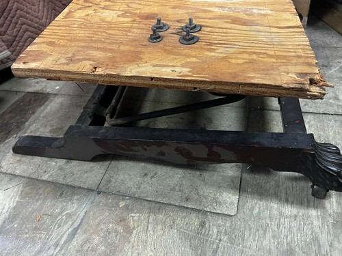 RARE Antique Chesterfield Tufted Platform Rocking Chair / Carved Furry Paw Feet - Picture 15 of 24