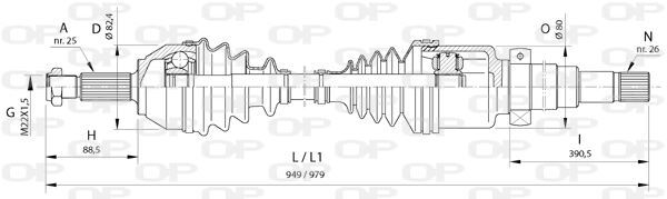 Cardan avant droit Ford Focus I 1.8 transmission de remplacement pour moteur essence et diesel TDDI