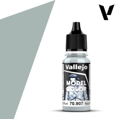 18 ML Model Color Pale Grey Blue Paint Bottle Vallejo 70907 Hobby Paint