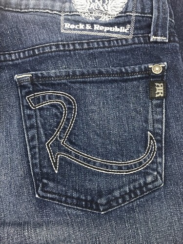 Rock And Republic Womens 34 Medium Wash Jeans VV3 - Picture 4 of 5