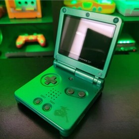 Green Nintendo Game Boy Advance GBA SP IPS Adjustable Brightness - Rayquaza-
