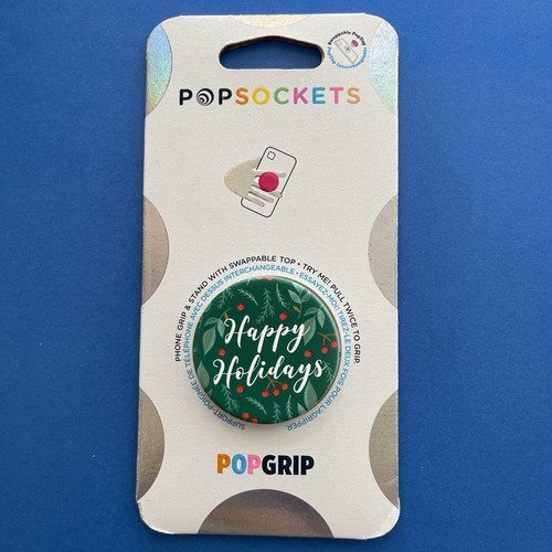 🎄Popsockets PopGrip: Phone Holder & Stand - HAPPY HOLIDAYS🎄 - Picture 1 of 5