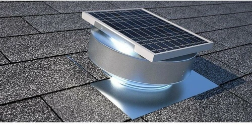 Solar Powered Roof Mounted Exhaust Attic Fan Active Ventilation Vent RBSF-8