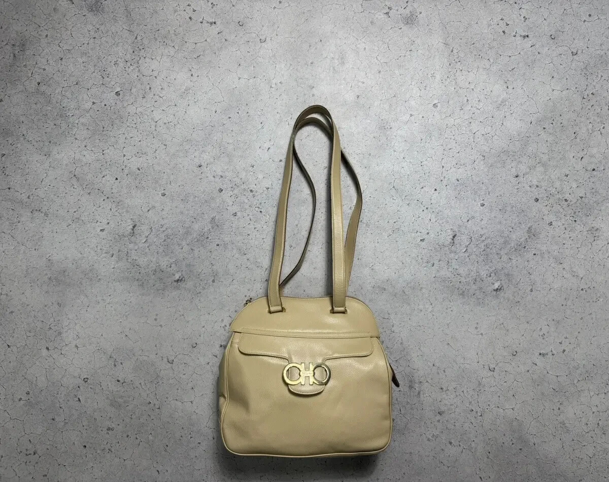 Salvatore Ferragamo Luxury Cream Crossbody Bag Rare Beige | eBay