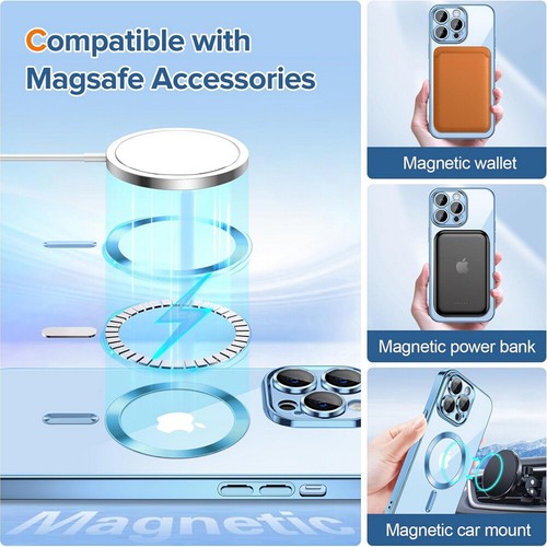 Funda Carcasa TPU Transparente Magnética Carga Inalámbrica para iPhone 16 15 14 13 12 11 Pro - Imagen 48 de 63