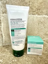 essenHerb Tea Tree 70 Sleeping Pack  Tea Tree Cream NIB / Sealed Full Size