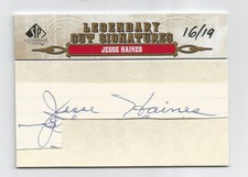 JESSE HAINES AUTO AUTOGRAPH 16/19! HIS NUMBER 16! HALL OF FAME!