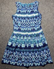 Gabby Style Women's Size 12 Multi-Color Sleeveless Sheath Back Zip Dress