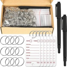 500 Pcs Poly Key Tags Dealership Tags Car Key Tags Plastic Key Tags with Labels