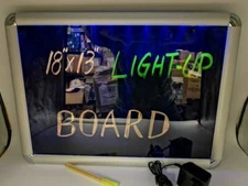 LED Light Up Writing Board Illuminated AC+DC Neon Sign Message Menu Special US