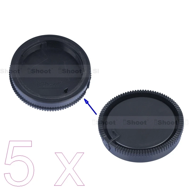 ISHOOT 5x copriobiettivo posteriore Rear Lens Cap Cover per Sony Konica Minolta serie a obiettivo