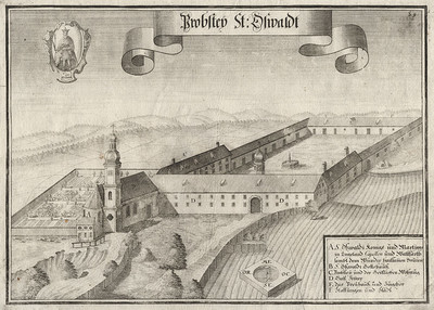 Kloster St. Oswald (Freyung-Grafenau) - Kupferstich/Wening, um 1750