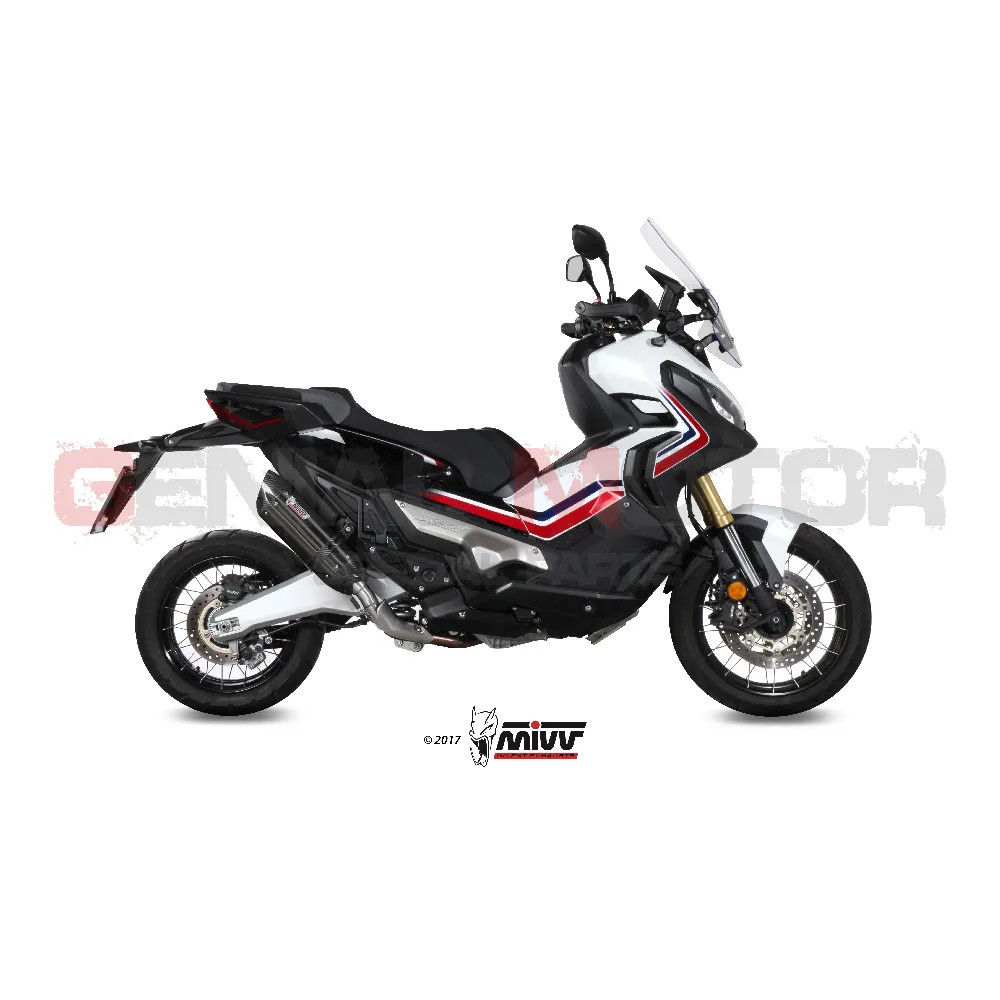 Mivv Exhaust Muffler Suono Black Stainless Steel for Honda X-Adv 750 2017 > 2024