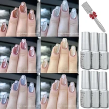 Cat Eye Gel Nail Polish Set 6 PCS Glitter Grape Cat Eye Gel Polish with Magnetic