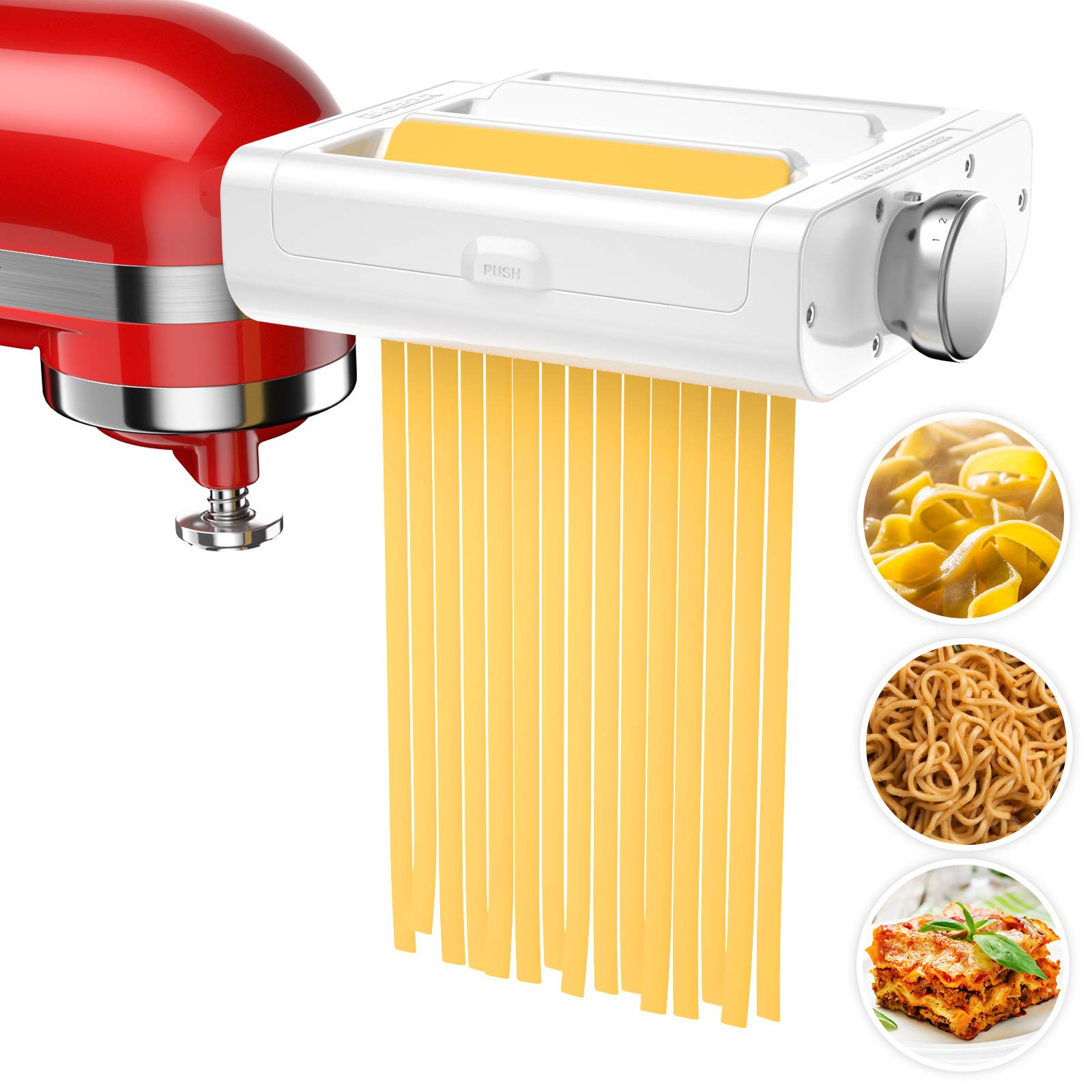 3-in-1 Pasta Maker Attachment for KitchenAid Stand Mixers