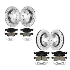 330mm Front Rear Disc Rotors + Brake Pads Fit For Jeep Grand Cherokee 2011-2020