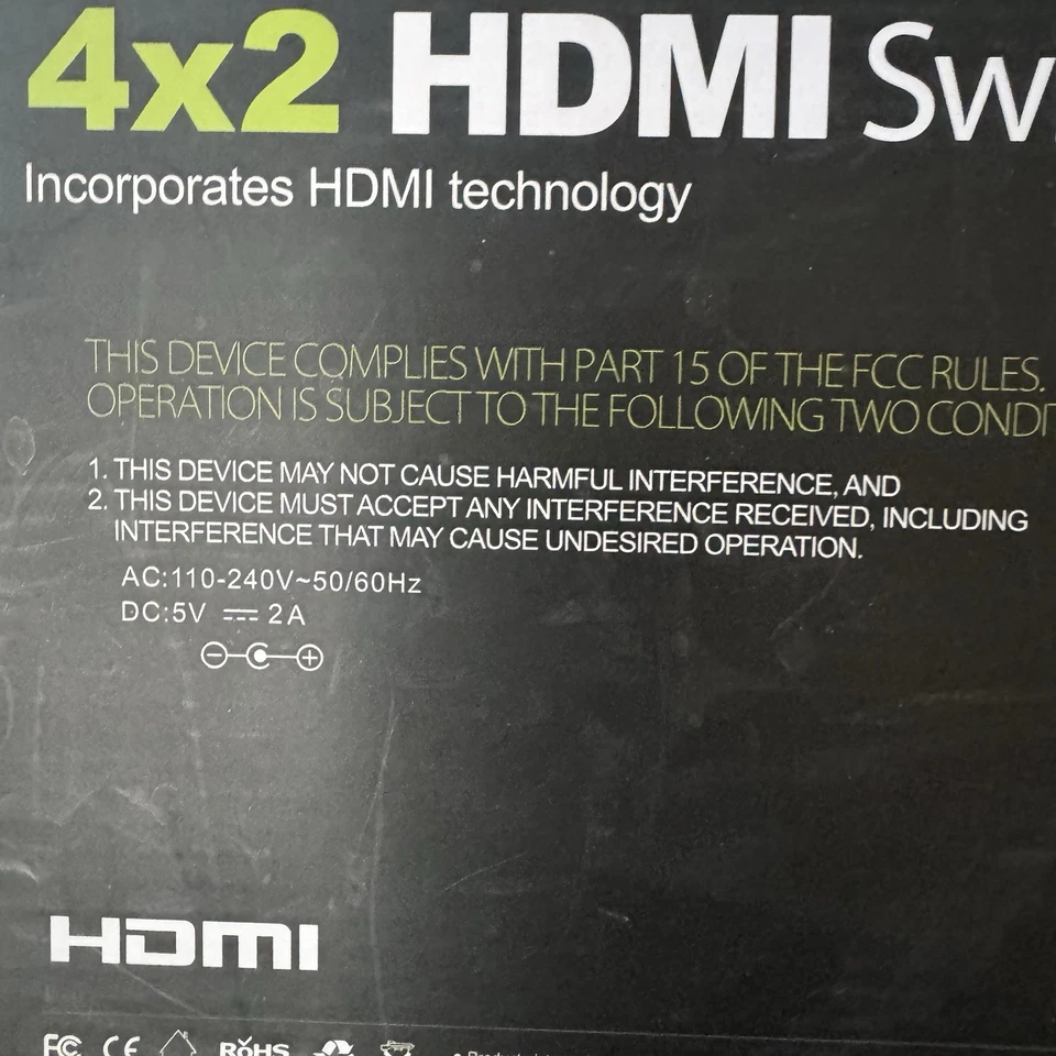 Monoprice HDX-402E 4X2 HDMI Switcher / Splitter - New, Open Box - Image 4 of 4