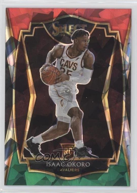 2020-21 Select Premier Level Red White Green Cracked Ice Prizm Isaac Okoro 0o6v