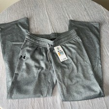 Women  s Under Armour Storm Fleece Sweatpants Gray Small. Water Resistant BNWT