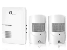 Wireless Motion Detector with 2 Sensors and Receiver for Home Security System