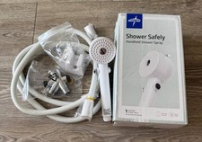 Medline Shower Safely Handheld Shower Spray Head 7ft Hose White Open Box