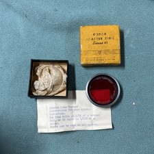 Kodak Series VI Adapter Ring 42mm With Red Filter And Original Instructions