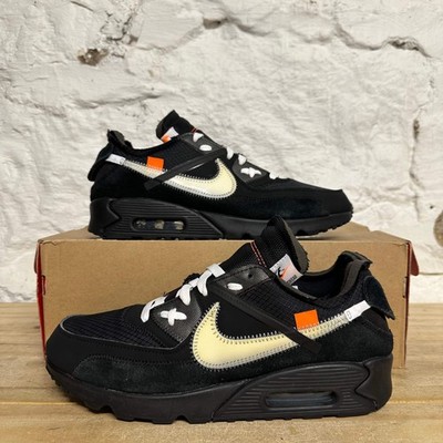 Nike Air Max 90 Off-White 'Black' Men's Size 9.5 Pre-owned Sneakers AA7293-001