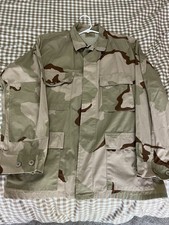 Authentic Desert Camo Combat Uniform Coat Size Large Military Issued Made In USA